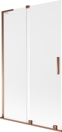 Mexen Velar L bi-fold shower screen 2-panel sliding 110 x 150 cm, frost, rose gold - 896-110-003-31-60