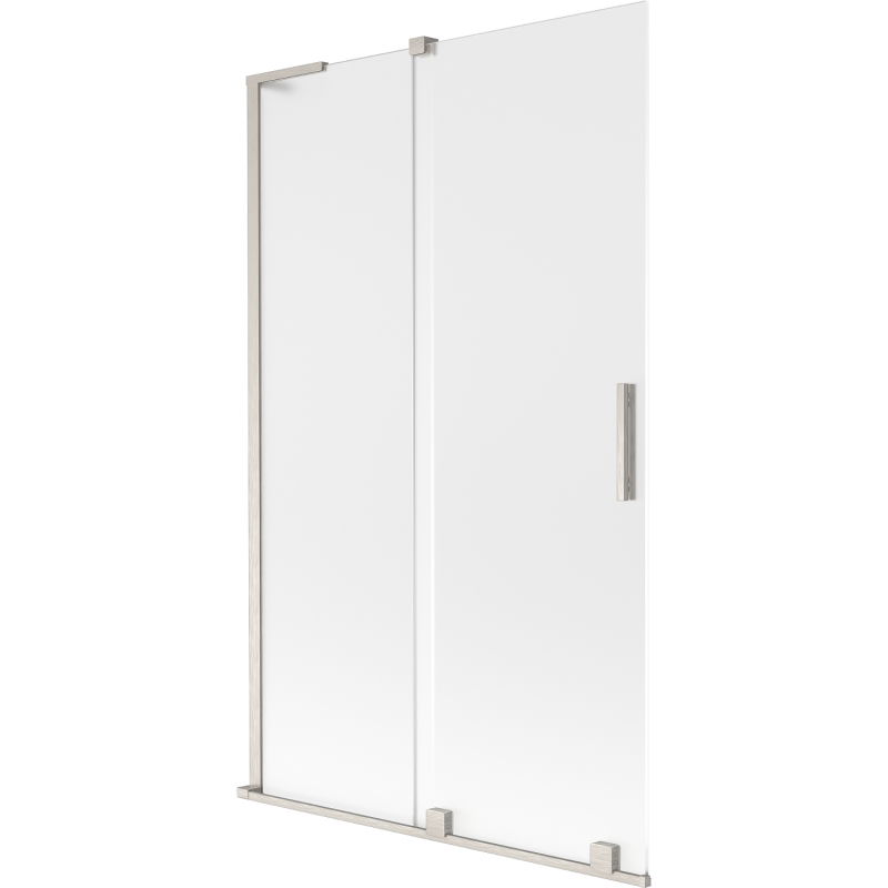 Mexen Velar L badwand 2-delige schuifdeur 110 x 150 cm, ijs, geborsteld nikkel - 896-110-003-31-97