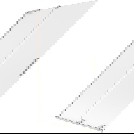 Mexen Velar L zweeflügelige Duschwand, 110 x 150 cm, gefrostet, gebürsteter Nickel - 896-110-003-31-97