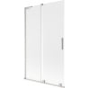 Mexen Velar L 2-panel sliding bath screen 110 x 150 cm, frosted, brushed nickel - 896-110-003-31-97