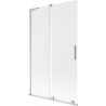 Mexen Velar L vannitoa kardin 2-osaline liuguks 110 x 150 cm, härmatatud, harjatud nikkel - 896-110-003-31-97