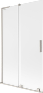 Mexen Velar L pantalla de ducha de 2 hojas correderas 110 x 150 cm, escarchado, níquel cepillado - 896-110-003-31-97