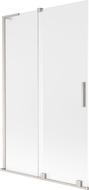 Mexen Velar L paroi de baignoire coulissante à 2 panneaux 110 x 150 cm, givre, nickel brossé - 896-110-003-31-97