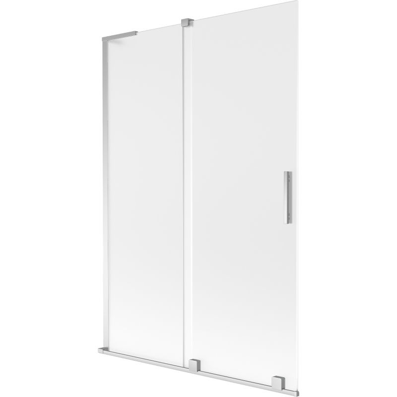 Mexen Velar L Badewannenwand 2-flügelig, verschiebbar 120 x 150 cm, matt, Chrom - 896-120-003-31-01