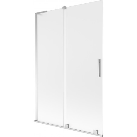 Mexen Velar L klizni paravan za kadu na pomicanje s dva krila 120 x 150 cm, mraz, krom - 896-120-003-31-01