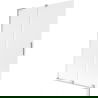 Mexen Velar L Badewannenwand 2-flügelig, verschiebbar 120 x 150 cm, matt, Chrom - 896-120-003-31-01