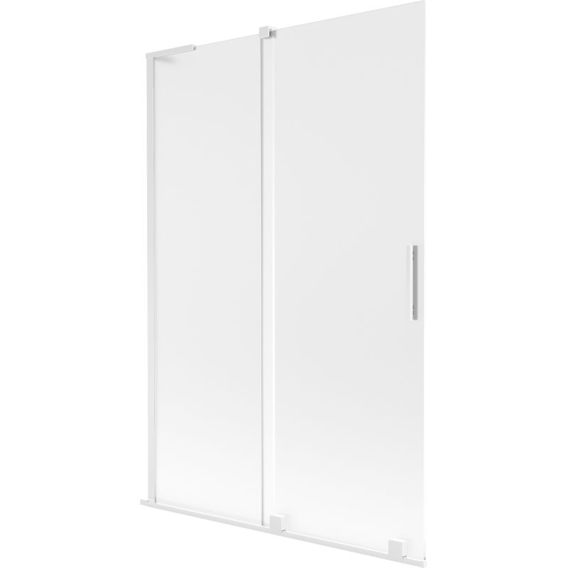 Mexen Velar L Badewannenabdeckung zweiflügelig, verschiebbar 120 x 150 cm, matt, weiß - 896-120-003-31-20