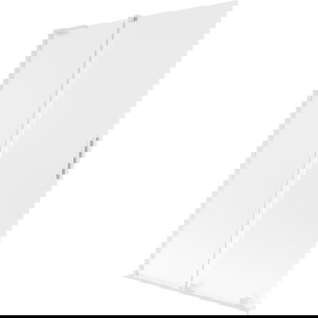 Mexen Velar L badwand 2-delige schuifdeur 120 x 150 cm, matglas, wit - 896-120-003-31-20