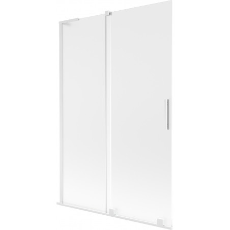 Mexen Velar L klizni paravan za kadu s dva krila 120 x 150 cm, matiran, bijeli - 896-120-003-31-20