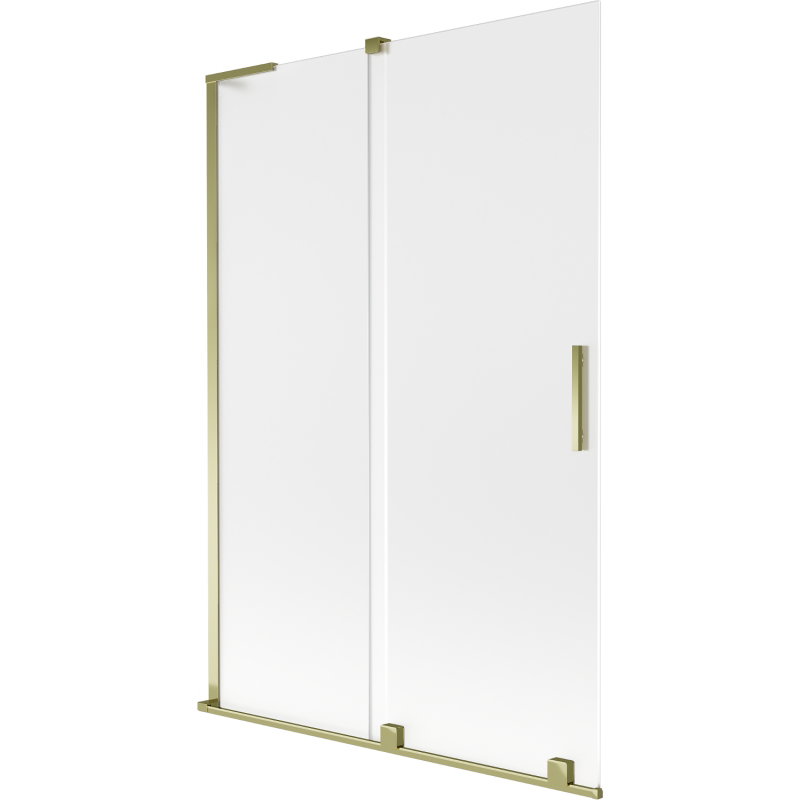 Mexen Velar L zweeflüglech Buedzëmmer-Paravent 2-schnäiweleg 120 x 150 cm, gefrost, gëllen - 896-120-003-31-50