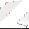 Mexen Velar L Badewannenfaltwand 2-flügelig verschiebbar 120 x 150 cm, satiniert, gebürstetes Kupfer - 896-120-003-31-65
