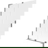 Mexen Velar L Badewannenabtrennung 2-flügelig, verschiebbar 120 x 150 cm, mattiert, Gun Gray gebürstet - 896-120-003-31-66