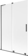 Mexen Velar L parawan nawannowy 2-skrzydłowy rozsuwany 120 x 150 cm, szron, gun gray szczotkowany - 896-120-003-31-66