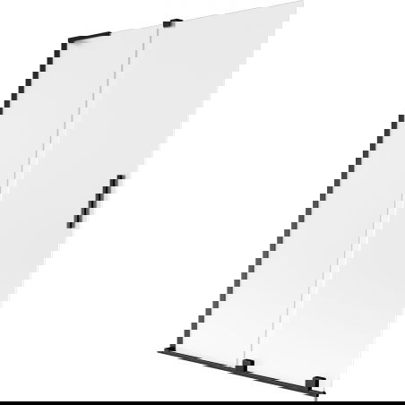 Mexen Velar L Badewannenabdeckung, 2-flügelig, verschiebbar, 120 x 150 cm, matt, schwarz - 896-120-003-31-70