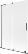 Mexen Velar L parawan nawannowy 2-skrzydłowy rozsuwany 120 x 150 cm, szron, gun metal - 896-120-003-31-95