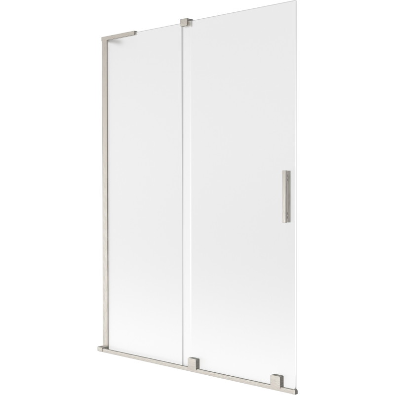 Mexen Velar L dvodijelna klizna paravana za kadu 120 x 150 cm, mat, brušeni nikal - 896-120-003-31-97