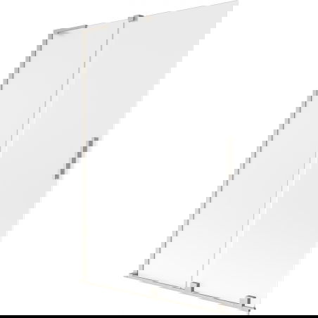 Mexen Velar L badwand 2-delige schuifbare 120 x 150 cm, matglas, geborsteld nikkel - 896-120-003-31-97