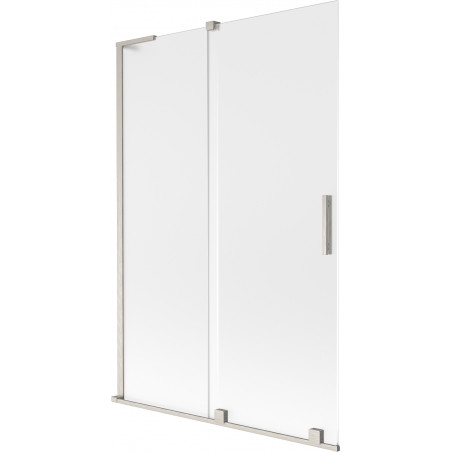 Mexen Velar L dvodijelna klizna paravana za kadu 120 x 150 cm, mat, brušeni nikal - 896-120-003-31-97