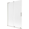 Mexen Velar L dvodijelna klizna paravana za kadu 120 x 150 cm, mat, brušeni nikal - 896-120-003-31-97