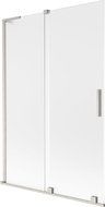 Mexen Velar L divisória de banho de 2 painéis deslizantes 120 x 150 cm, fosco, níquel escovado - 896-120-003-31-97
