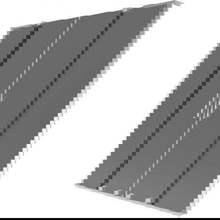 Mexen Velar L Duo badwand scherm 2-delige schuif 150 x 150 cm, grafiet, chroom - 896-150-003-42-01