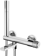 Mexen Diamond grifo de bañera con conjunto de ducha, cromo - 71530-00