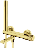 Mexen Diamond misturadora de banheira com conjunto de chuveiro, dourado - 71530-50