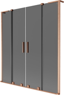 Mexen Velar L Duo vannitoaekraan 2-leheline lükanduks 150 x 150 cm, grafiit, harjatud vask - 896-150-003-42-65
