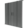 Mexen Velar L Duo Shower Screen 2-Panel Sliding 150 x 150 cm, Graphite, Brushed Gun Gray - 896-150-003-42-66