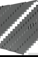 Mexen Velar L Duo Duschwand 2-flügeleger verstellbar 150 x 150 cm, Graphit, gebürstet Gun Gray - 896-150-003-42-66