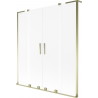 Mexen Velar L Duo vannikardina, kahekohaline libistatav 150 x 150 cm, jää, kuldne - 896-150-003-32-50