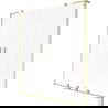 Mexen Velar L Duo Badewannenabdeckung 2-flügelig verschiebbar 150 x 150 cm, matt, gebürstetes Gold - 896-150-003-32-55