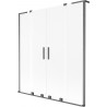 Mexen Velar L Duo badwand scherm 2-delig schuifbaar 150 x 150 cm, ijs, geveegd grijs geweer - 896-150-003-32-66