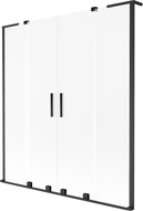 Mexen Velar L Duo vannisein 2-leheline lükatav 150 x 150 cm, matt, must - 896-150-003-32-70