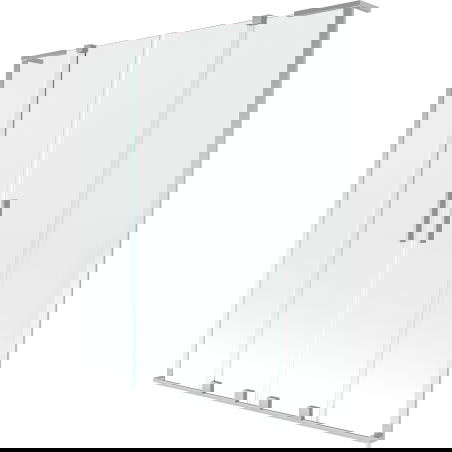 Mexen Velar L Duo paratia per vasca da bagno scorrevole a 2 ante 150 x 150 cm, trasparente, cromo - 896-150-003-02-01