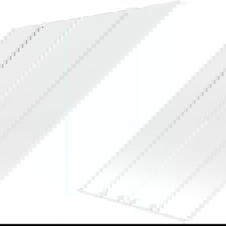 Mexen Velar L Duo vannas ekrāns, divspārņu, bīdāms, 150 x 150 cm, caurspīdīgs, balts - 896-150-003-02-20