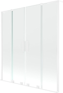 Mexen Velar L Duo 2-osaline liuglev vanniparavann 150 x 150 cm, läbipaistev, valge - 896-150-003-02-20