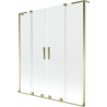 Mexen Velar L Duo vannikaitsesein, 2-osaline lükanduks, 150 x 150 cm, läbipaistev, kuldne - 896-150-003-02-50