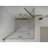 Mexen Lima Faltdusche 70 x 70 cm, transparent, gold - 856-070-070-50-00