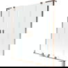 Mexen Velar L Duo Badewannen-Faltwand 2-flügelig, schiebbar 150 x 150 cm, transparent, Roségold - 896-150-003-02-60