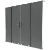 Mexen Velar L Duo parawan nawannowy 2-skrzydłowy rozsuwany 180 x 150 cm, grafit, chrom - 896-180-003-42-01