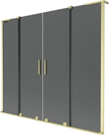 Mexen Velar L Duo 2-panel sliding bathtub screen 180 x 150 cm, graphite, brushed gold - 896-180-003-42-55