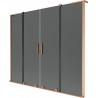 Mexen Velar L Duo paravan za kadu, klizna vrata s 2 krila 180 x 150 cm, grafit, brušeni bakar - 896-180-003-42-65