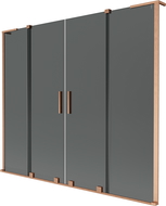 Mexen Velar L Duo pára-vento de banheira com 2 portas deslizantes 180 x 150 cm, grafite, cobre escovado - 896-180-003-42-65