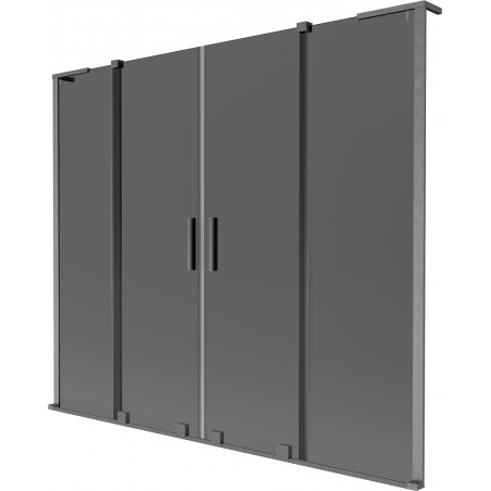 Mexen Velar L Duo kahepoolne liuguks dušisegisti 180 x 150 cm, grafiit, harjatud relvahala - 896-180-003-42-66
