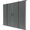 Mexen Velar L Duo kahepoolne liuguks dušisegisti 180 x 150 cm, grafiit, harjatud relvahala - 896-180-003-42-66