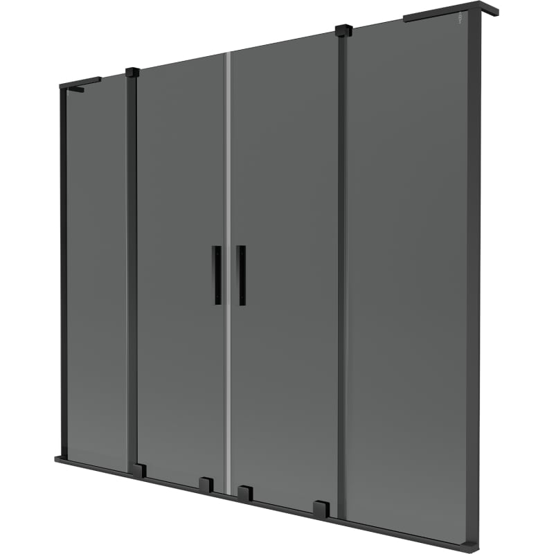 Mexen Velar L Duo vannitoa ekraan 2-osaline libistatav 200 x 150 cm, grafiit, must - 896-200-003-42-70