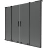 Mexen Velar L Duo vannitoa ekraan 2-osaline libistatav 200 x 150 cm, grafiit, must - 896-200-003-42-70