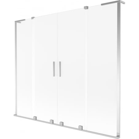 Mexen Velar L Duo Badewannenfaltwand mit 2 Schiebetüren 180 x 150 cm, matt, Chrom - 896-180-003-32-01