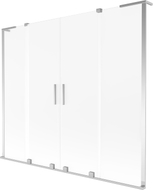 Mexen Velar L Duo parawan nawannowy 2-skrzydłowy rozsuwany 180 x 150 cm, szron, chrom - 896-180-003-32-01